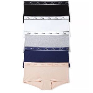 Victoria’s Secret PINK Cotton Boyshort Panties 5-pack XXL
